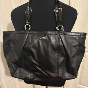 Coach Black Leather Tote